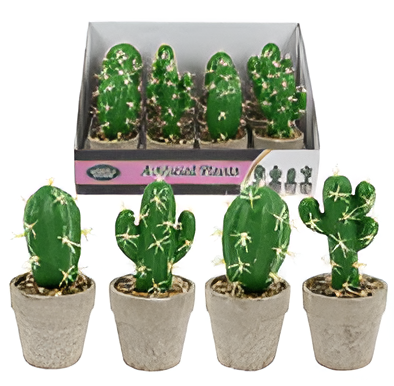 Artificial Cactus Plant 8-Inch Medium Decorative Faux Plant