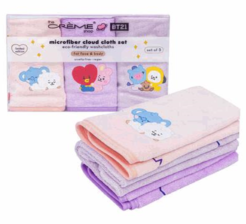 3-Piece Microfiber Wash Cloth Set – 11” Soft & Absorbent Towels