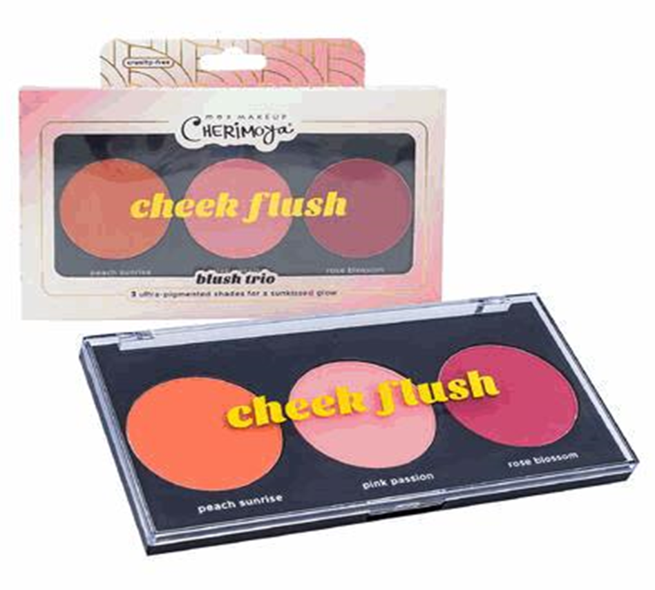 Makeup Blush Trio – Peach, Pink & Neutral Shades for Natural Glow