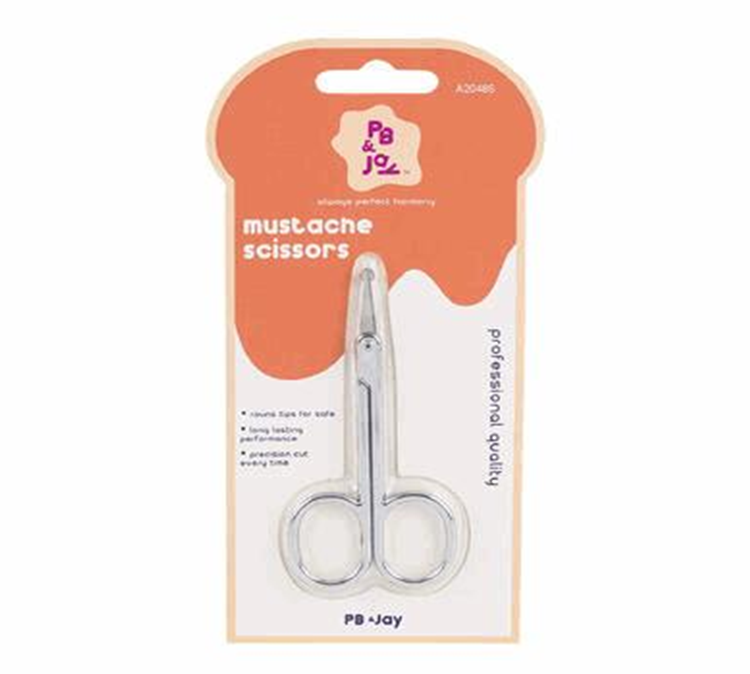 Silver Mustache Scissors 1pc – LaColors