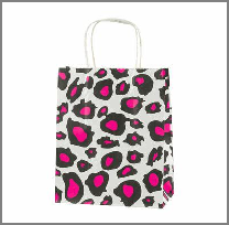 GIFT BAG,10"LEOPARD PRINT