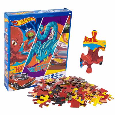 PUZZLE,3pkHOT WHEELS AST