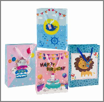 GIFT BAG,LRG BIRTHDAY 4 ASST