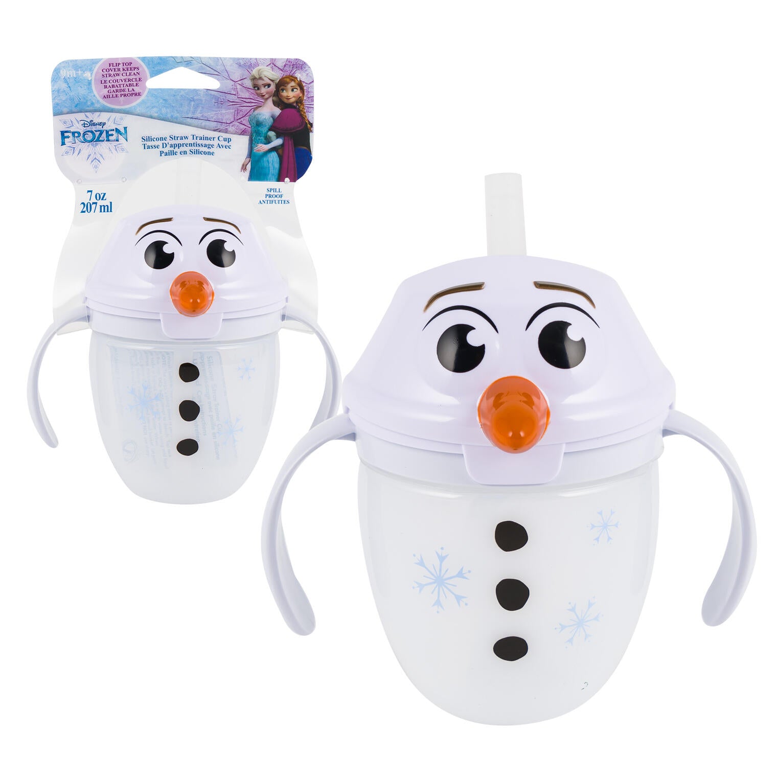 Disney Frozen Olaf 7oz Silicone Straw Trainer Cup