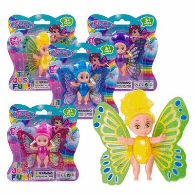 DOLL,3.5"BUTTERFLYw/WING 4AST