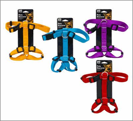 Pet Harness, Medium – 4 Assorted Colors