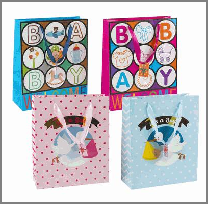 GIFT BAG,MED,BABY DESIGN