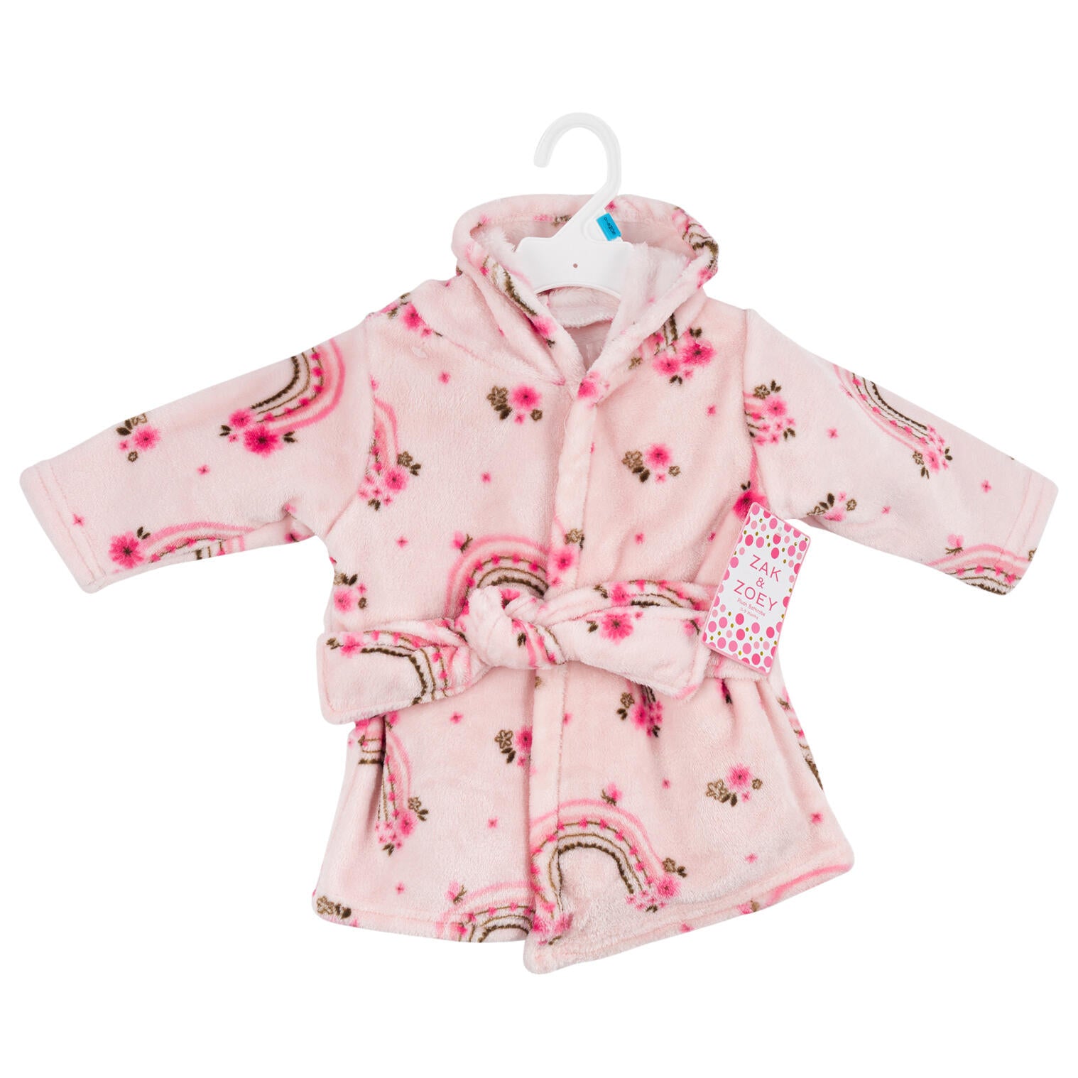 Zak and Zoey Hooded Robe- 0-9M- Rainbow