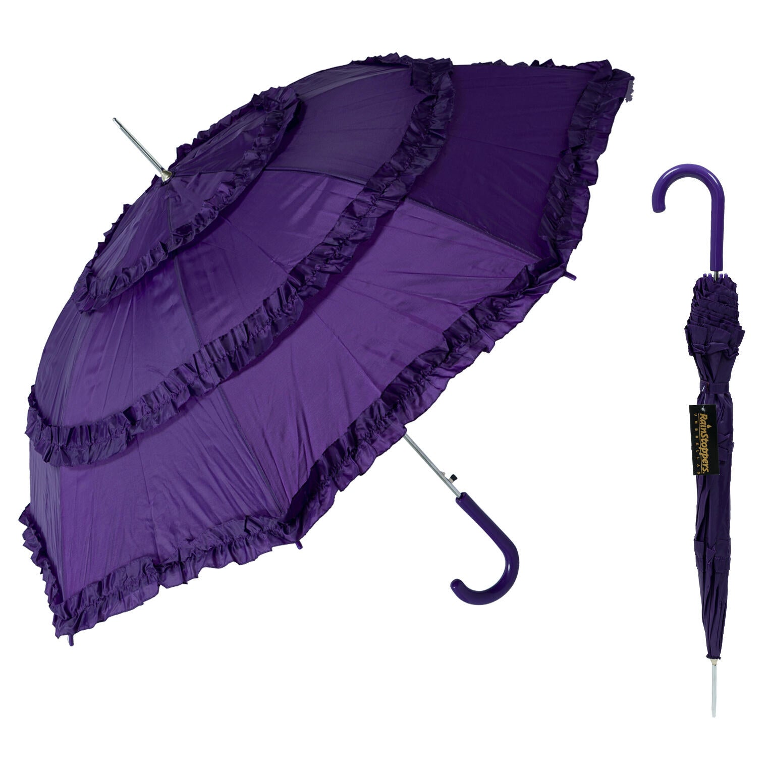 RainStoppers Elegance Victorian Style Umbrella - Purple