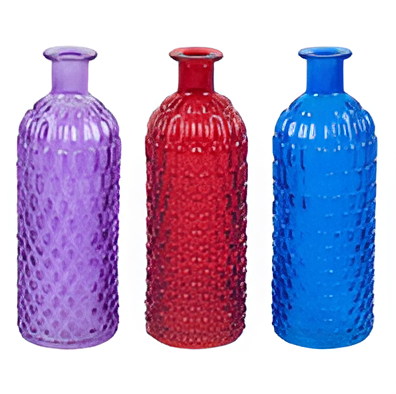 Glass Vase 8-Inch – 3 Assorted Colors
