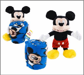 HUGGER&THROW SET,2pc DIS MICKE