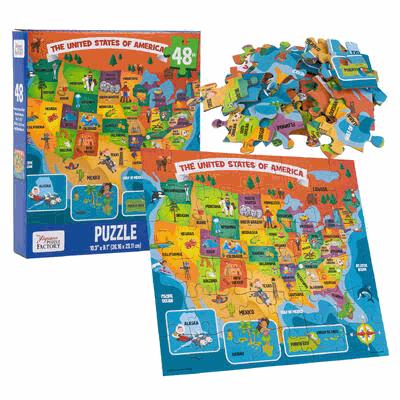 PUZZLE,48pc USA MAP