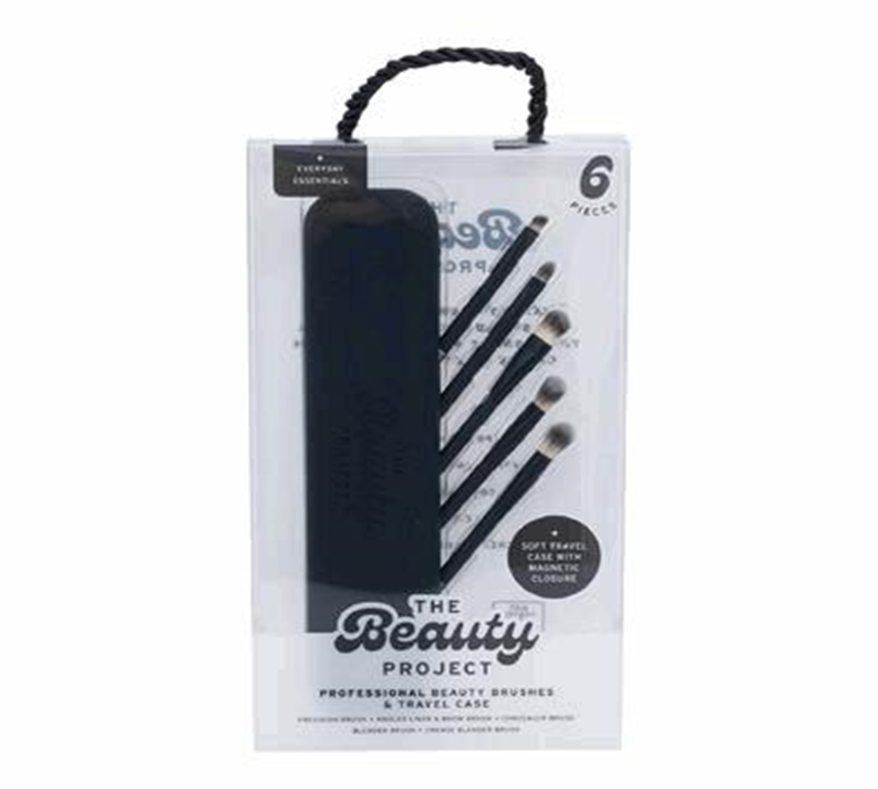 Make-Up Brush Set – 6pc with Storage Case