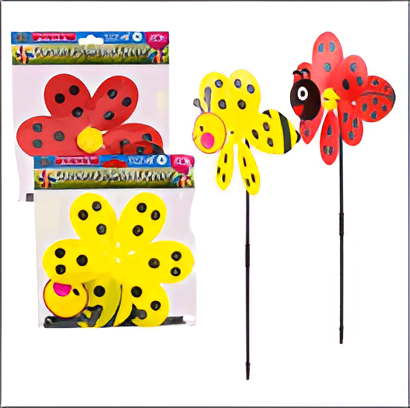 Garden Stake Decor 23-Inch Pinwheel Accent