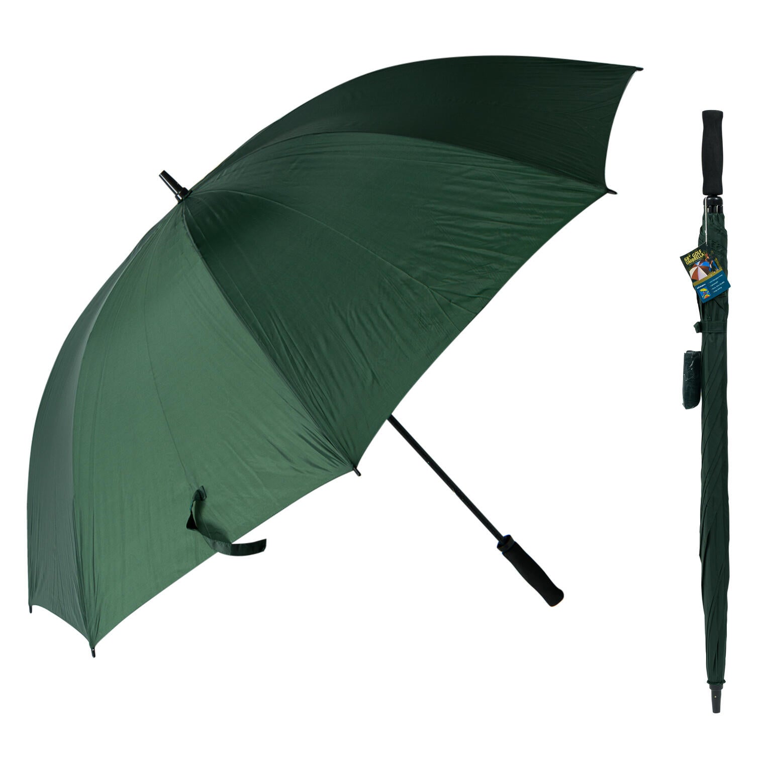 Rain Stoppers Golf Umbrella 68 in  Dark Green