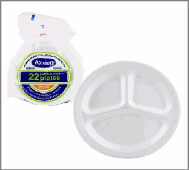 PLATE,8 7/8"FOAM 22ct 3 COMP