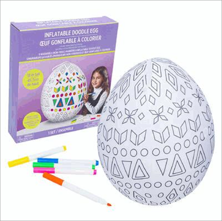 Inflatable Easter Egg with 5 Markers – 18