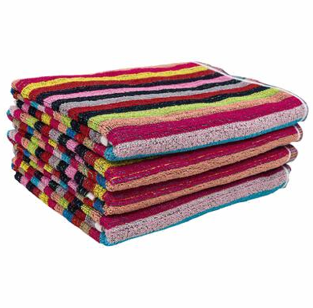 Stripe Bath Towel, 54x27" – 4 Assorted Colors