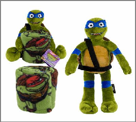 HUGGER&THROW SET,2pcTMNT TURTL