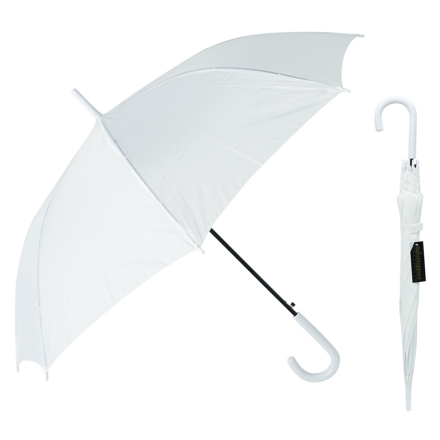 Rain Stoppers Easy-Carry Full-Sized Umbrella - White