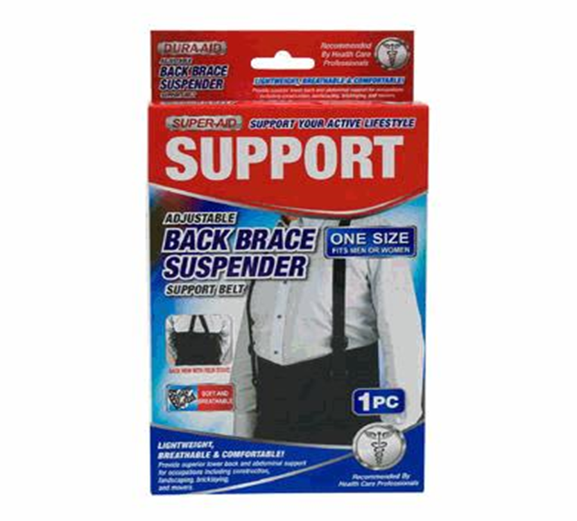 Adjustable Black Back Support Belt – Lumbar Brace for Pain Relief
