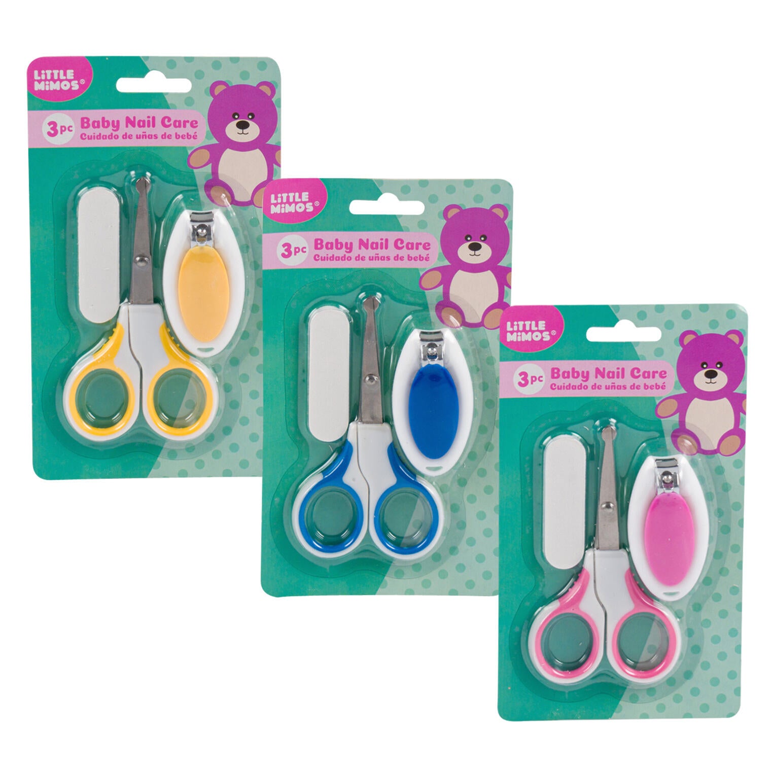 Little Mimos 3pc Baby Nail Care Set- Assorted