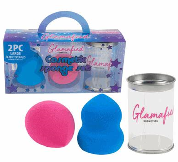 Cosmetic Sponge 3pc Assorted Colors Makeup Blending Sponges