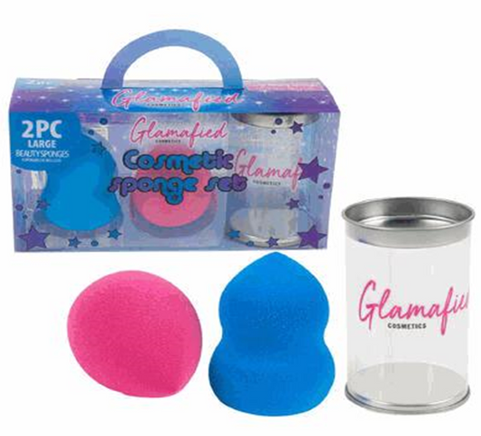 Cosmetic Sponge 3pc Assorted Colors Makeup Blending Sponges