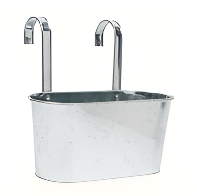 Hanging Metal Planter 10.12-Inch Silver Decorative Plant Pot