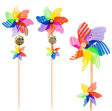 Garden Stake Decor 21"Pinwheel Accent