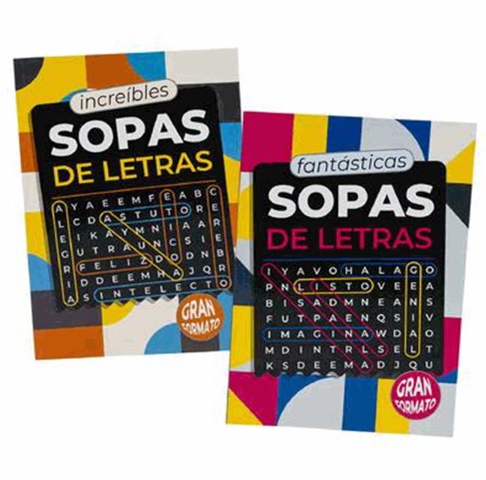 Spanish Find a Word Puzzle Book – 80 Pages, 2 Assorted