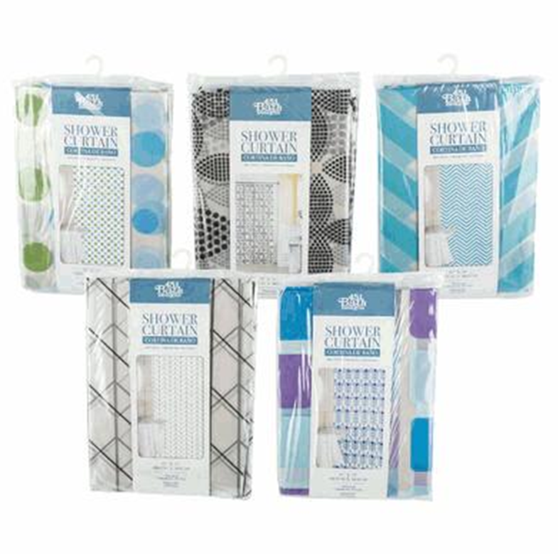 71" Shower Curtain Liner – 5 Assorted Colors