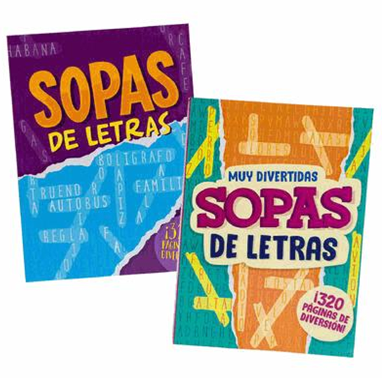 Spanish Find a Word Puzzle Book – 320 Pages, 2 Assorted Editions