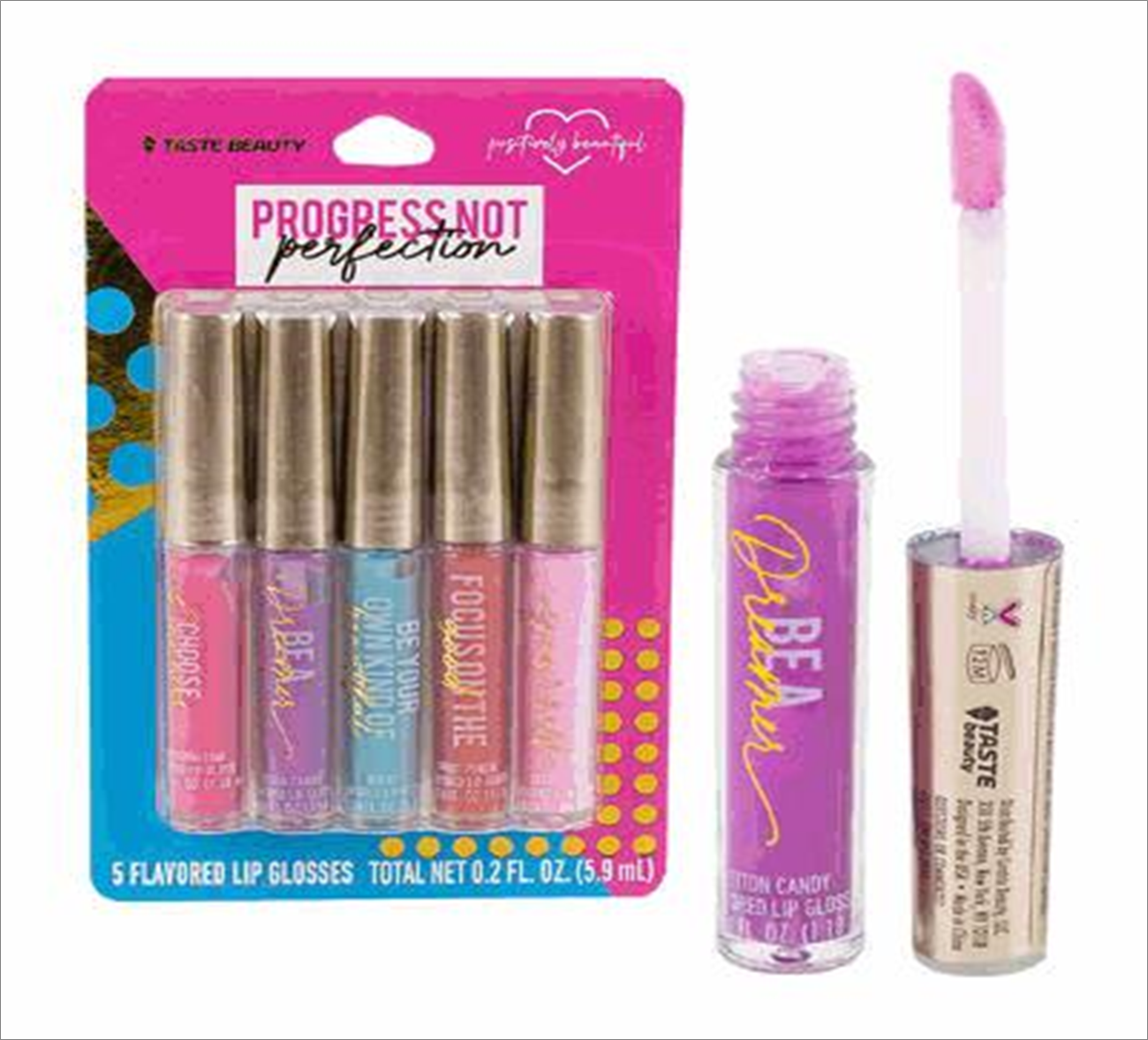 5-Pack Flavored Lip Gloss Set – 0.2oz Assorted Scents for Shiny, Soft Lips