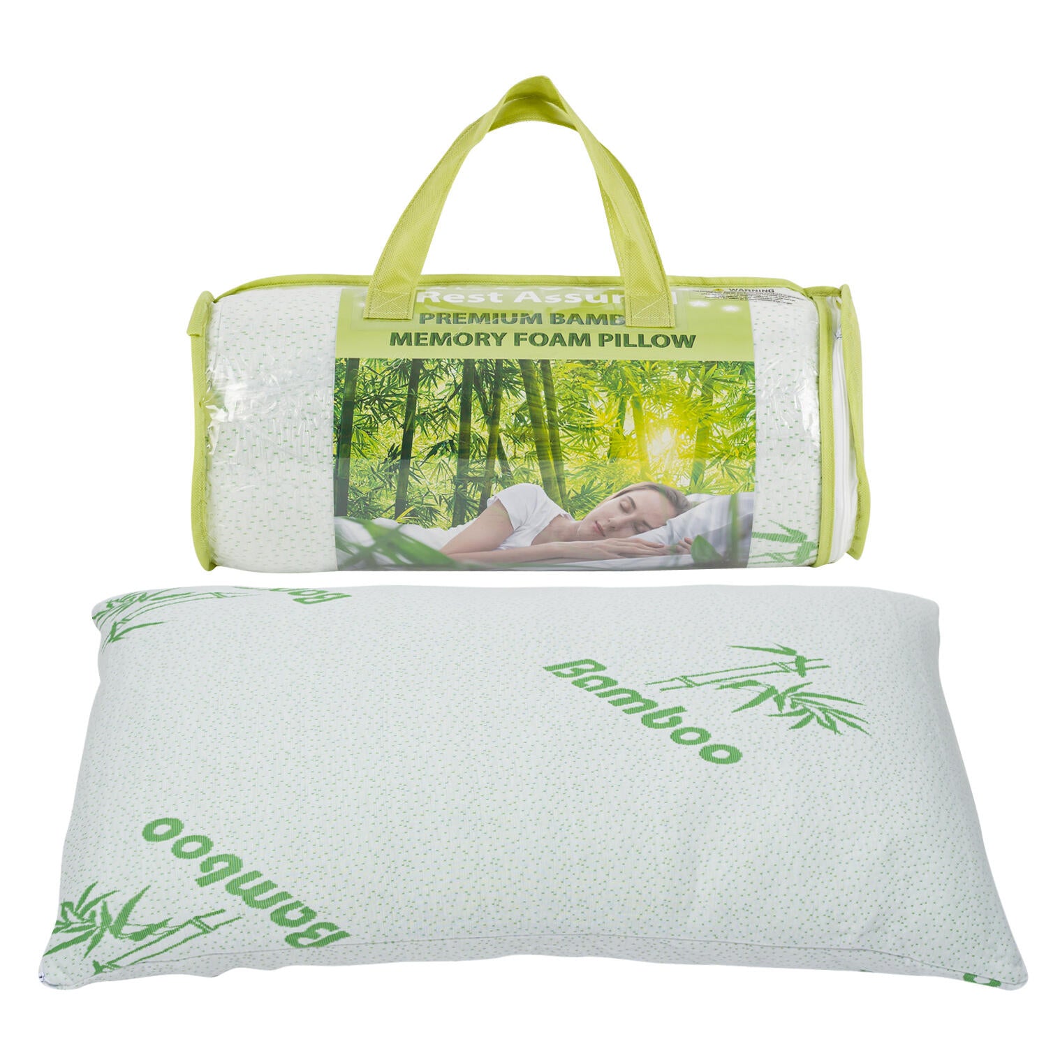 Rest Assured Premium Bamboo Memory Foam Pillow