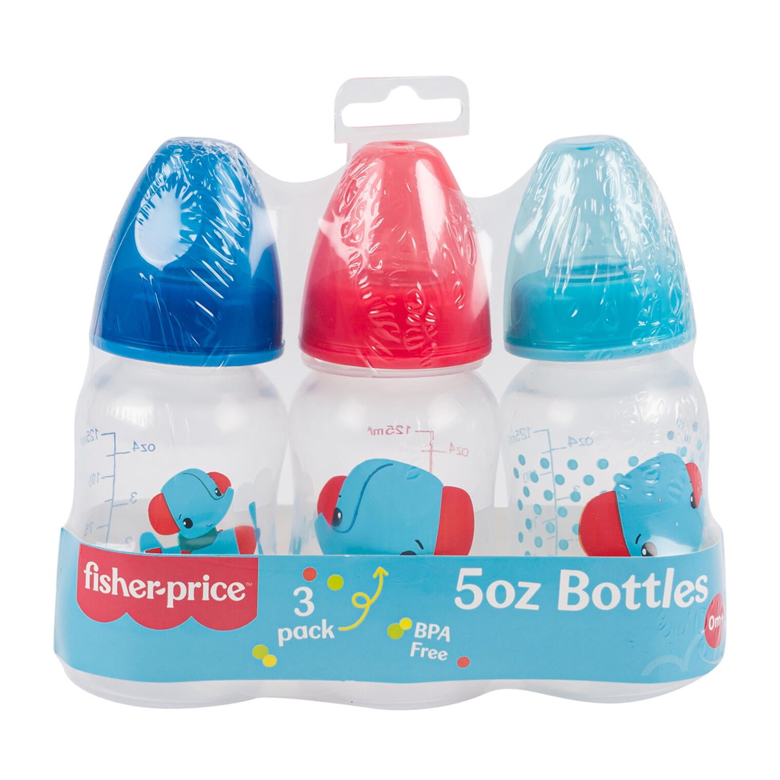 Fisher Price 3pk Elephant Bottle Set- 5oz