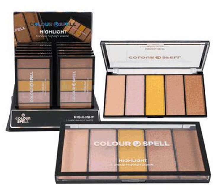 Makeup Highlight Palette – 5 Shades for a Radiant Glow