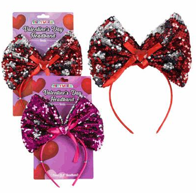 Glitter Ribbon Headband, 9.8" – Sparkling Hair Accessory