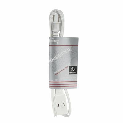 CORD,6'EXTENSION UL WHTE F/S-C