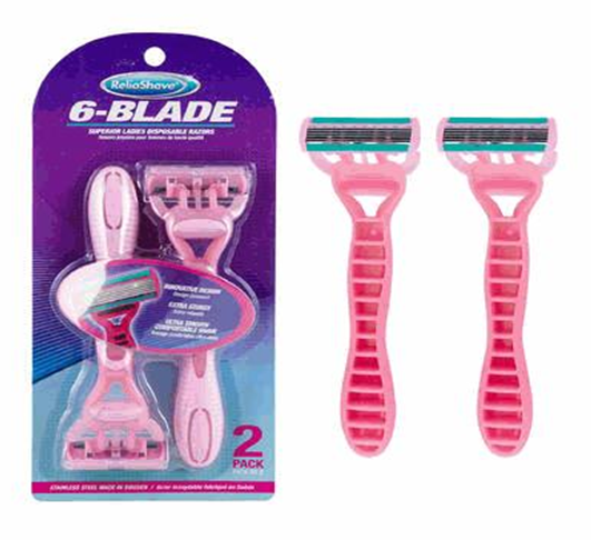 Ladies’ Razor 2 Pack with 6 Blades – Smooth Shaving Kit