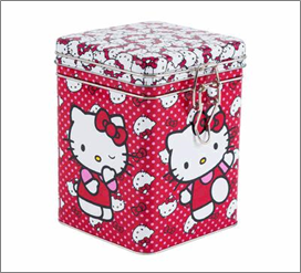 Square Lock-Top Canister 7"H – Hello Kitty Design