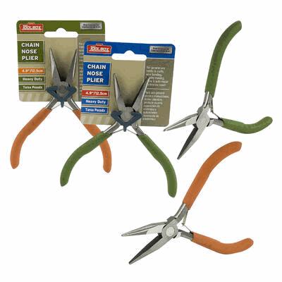 PLIERS,4.9"LONG NOSE 2AST CLRS