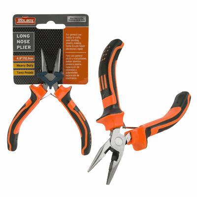 PLIERS,4.9"LONG NOSE ORANGE