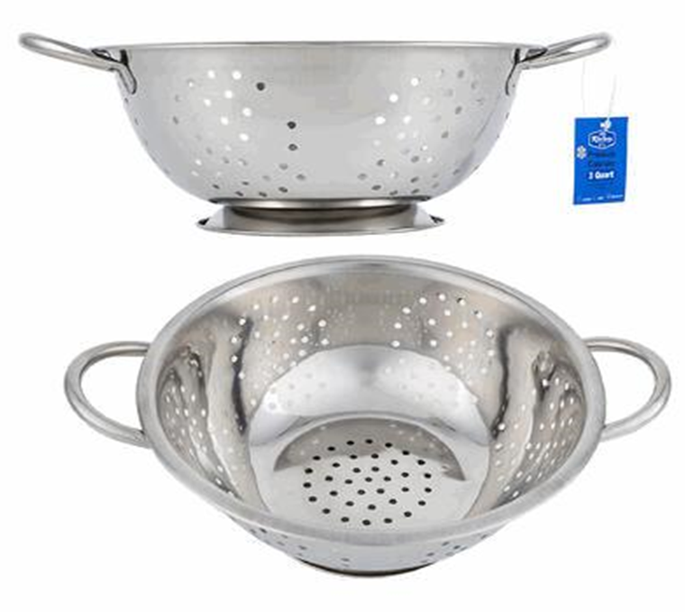 3 Qt Stainless Steel Colander – Kitchen Strainer Drainer