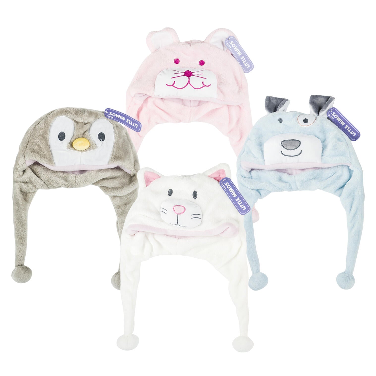 Little Mimos Animal Plush Hat- 4 Assortments