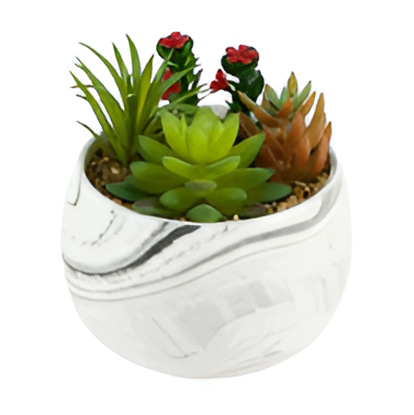 Artificial Succulent Plant 5.9-Inch Realistic Decorative Greenery
