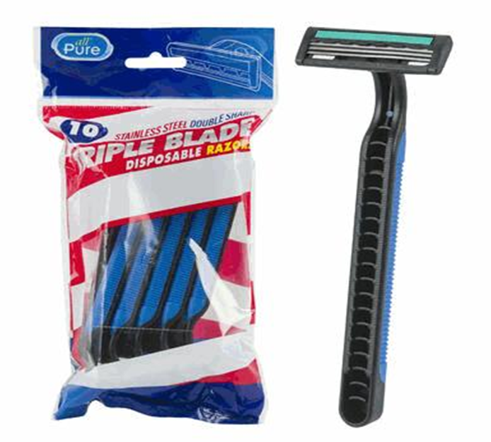 Men’s Triple Blade Razors – 10 Pack
