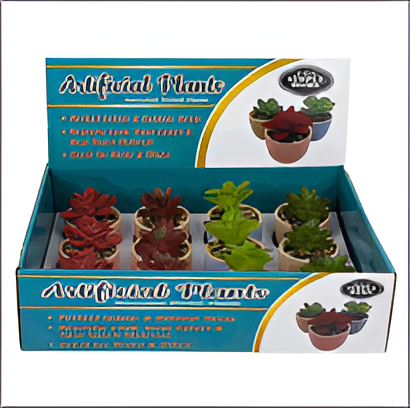4-Inch Artificial Succulent Plant Realistic Green Décor