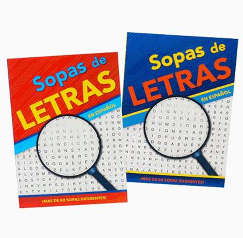 Spanish Word Search Puzzle Book 80pg – Fun Educational Brain Game