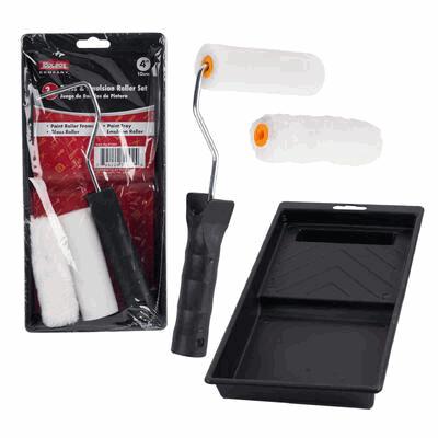 PAINT ROLLER SET,4" GLOSS/EMUL